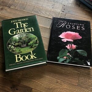 Two hard-covered book on gardens and roses​​​​​​​​​​​​